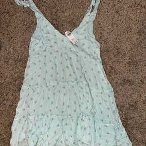 Hollister Mint Green Floral Dress